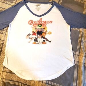 A CHRISTMAS STORY RAGLAN 3/4 SLEEVE   TEE SHIRT HOLIDAYS 2XL